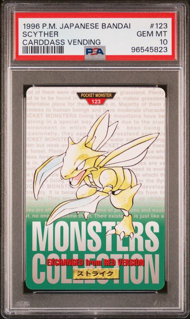 Scyther card PSA 10, cert 96545823