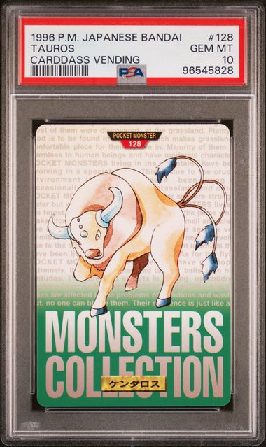 Tauros card PSA 10, cert 96545828