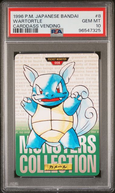 Wartortle card PSA 10, cert 96547325