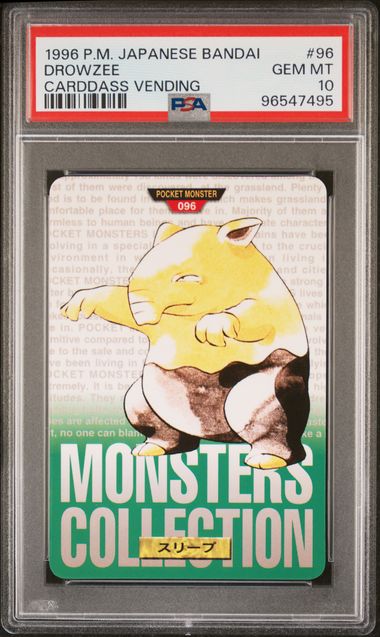 Drowzee card PSA 10, cert 96547495