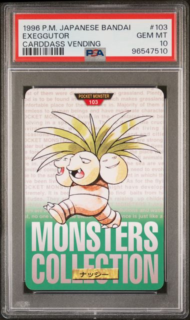 Exeggutor card PSA 10, cert 96547510