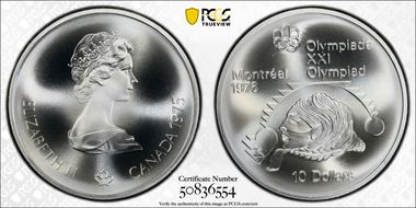 1975 $10 Shot Put MS69