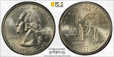 2001-P 25C New York MS64