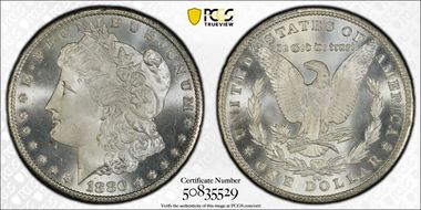 1880-CC $1 8/Low 7 MS66