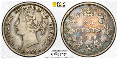 1858 20C Coinage ↑↓ N1