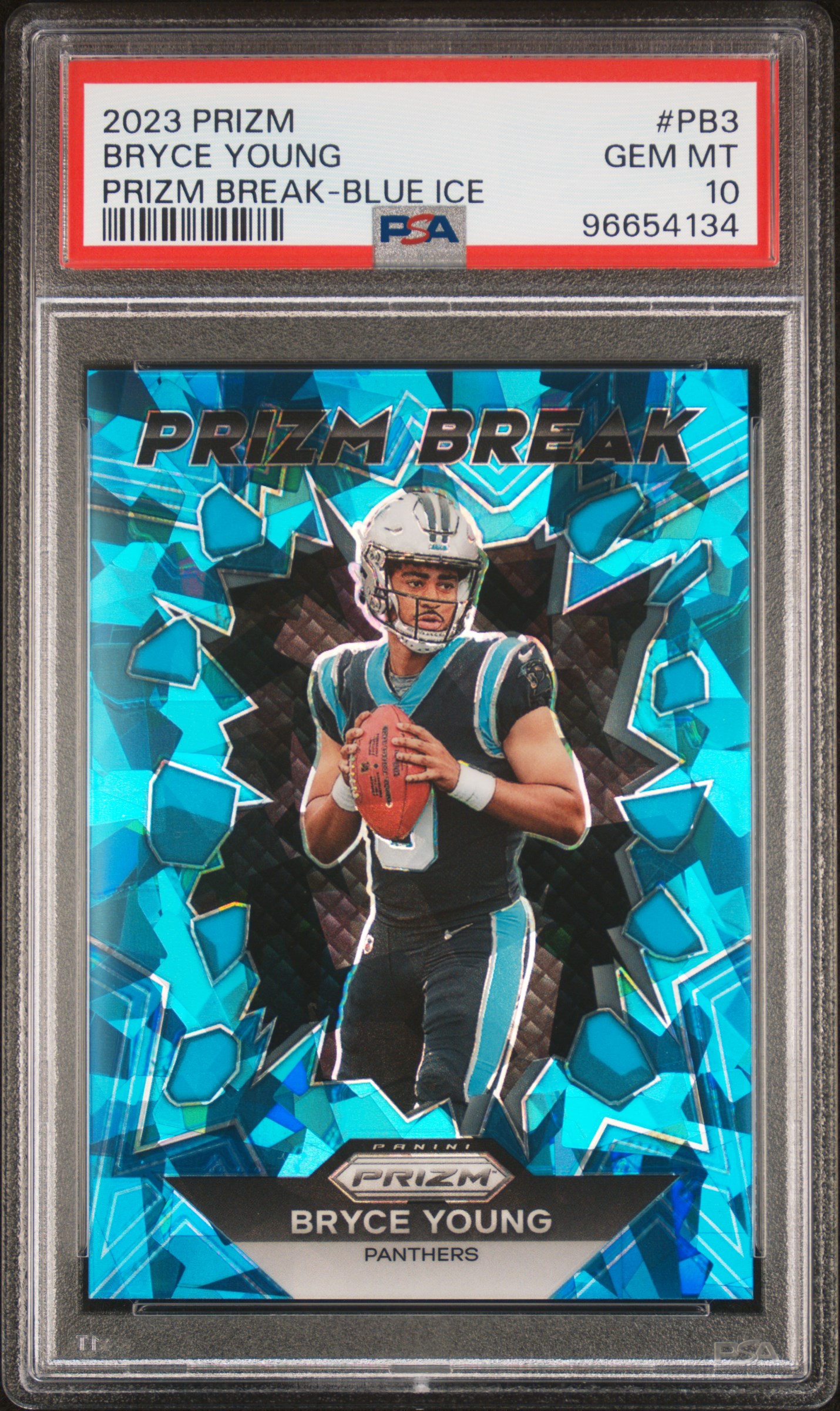 2023 Panini Prizm Prizm Break Bryce Young #Pb3 (Prizm Break-Blue Ice) Gem Mt 10 front