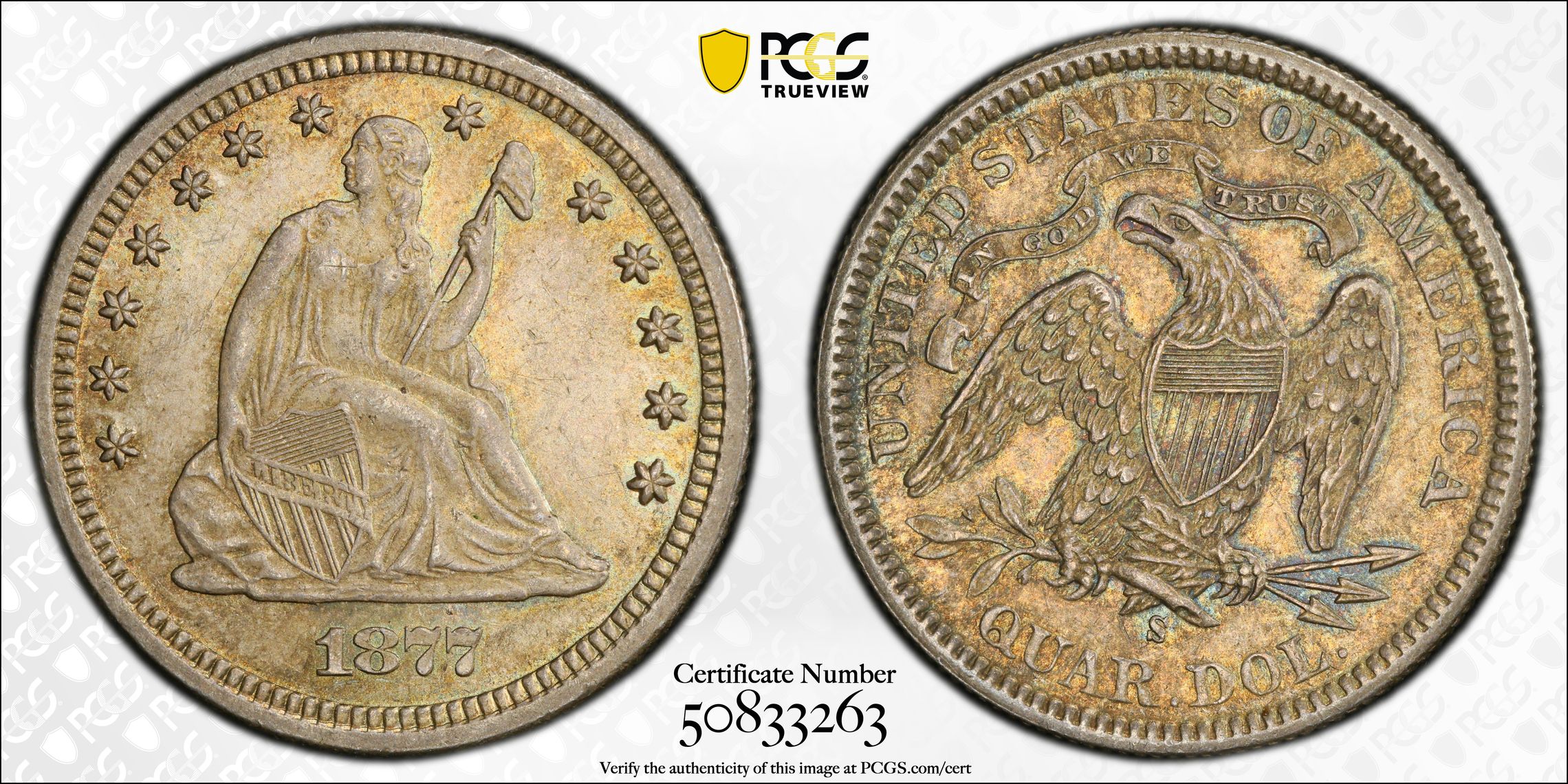 thumbnail for: 1877-S 25c MS