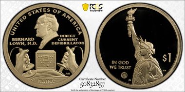 2024-S $1 American Innovation ME DC Defibrillator First Strike PR70DCAM