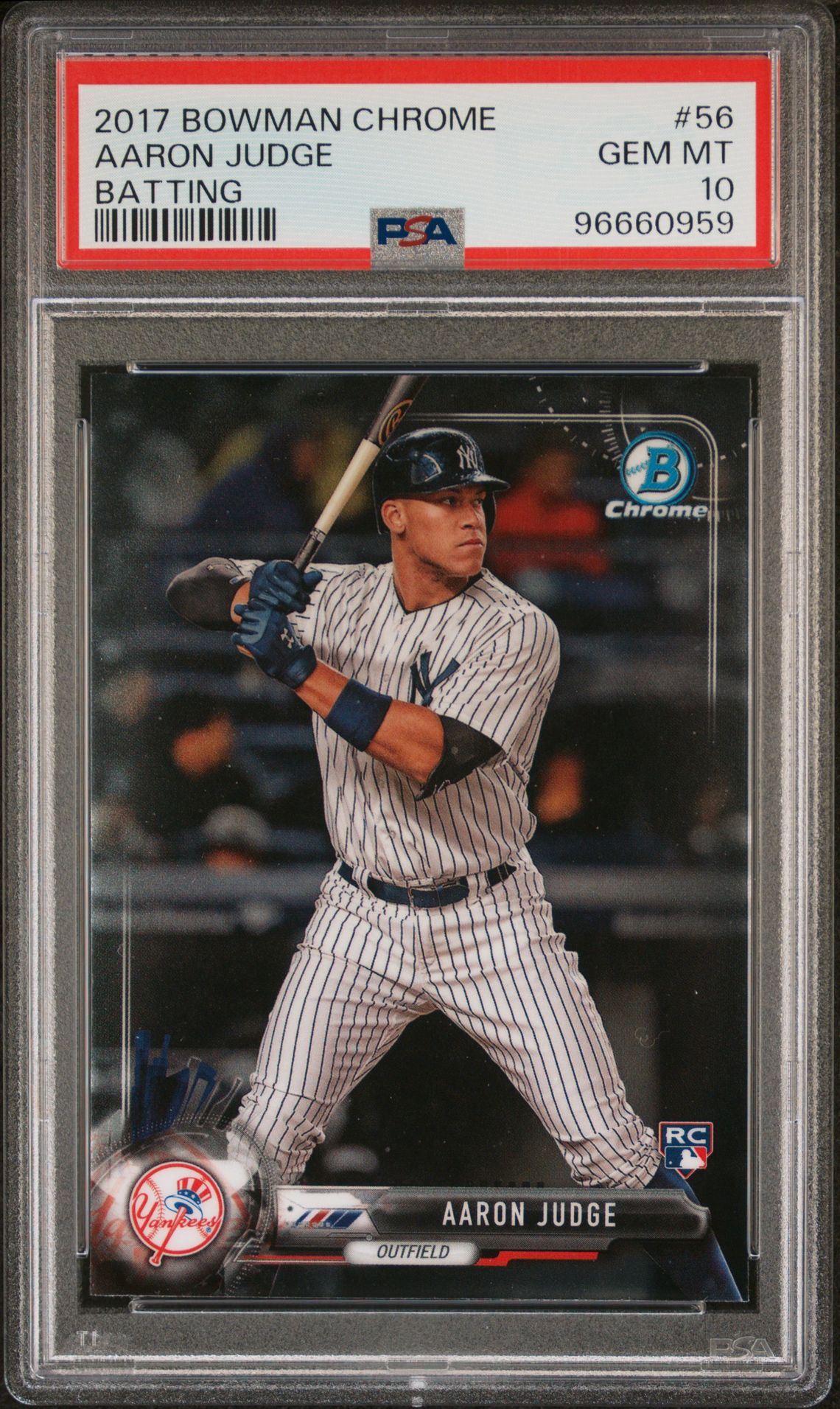 2017 Bowman BOWMAN CHROME BATTING #56 Aaron Judge front