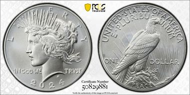 2024 $1 Peace Dollar MS68