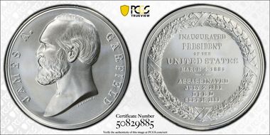 (2024-S) Medal James Garfield Silver Matte Finish MS69
