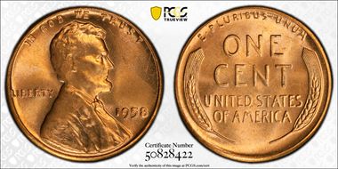 1958 1C MS64RD
