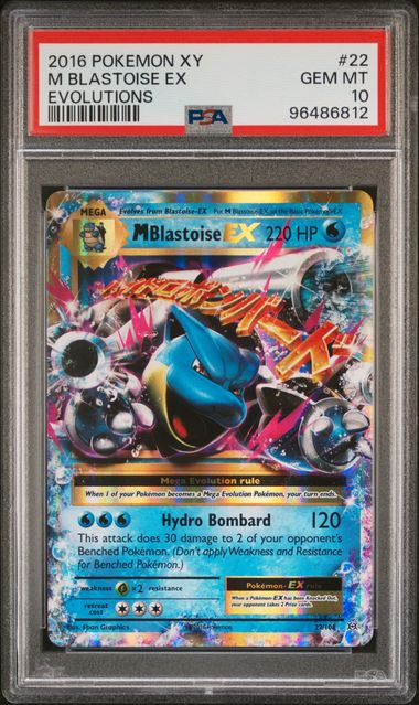 2016 POKEMON XY EVOLUTIONS #22 M BLASTOISE EX EVOLUTIONS (PSA 10) (PSA 10) – 96486812