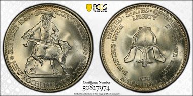 1938 50C New Rochelle MS66