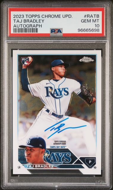 2023 Topps Topps Chrome Taj Bradley Autographs front