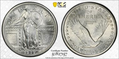 1917 25C Type 1 MS64FH