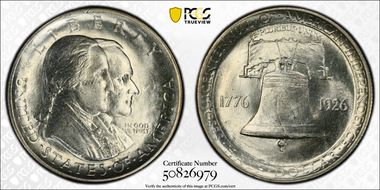 1926 50C Sesquicentennial MS62