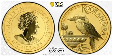 2022-P $15 Kookaburra Gold MS69