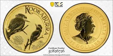 2023-P $15 Kookaburra Au MS70