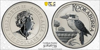 2022-P $15 Kookaburra Platinum MS69