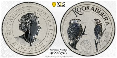 2023-P $15 Kookaburra Pt MS70