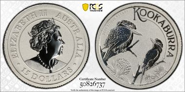 2023-P $15 Kookaburra Pt MS70