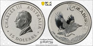 2024-P125 $15 Kookaburra Platinum MS70