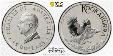 2024-P125 $15 Kookaburra Platinum MS70