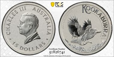 2024-P125 $15 Kookaburra Platinum MS70
