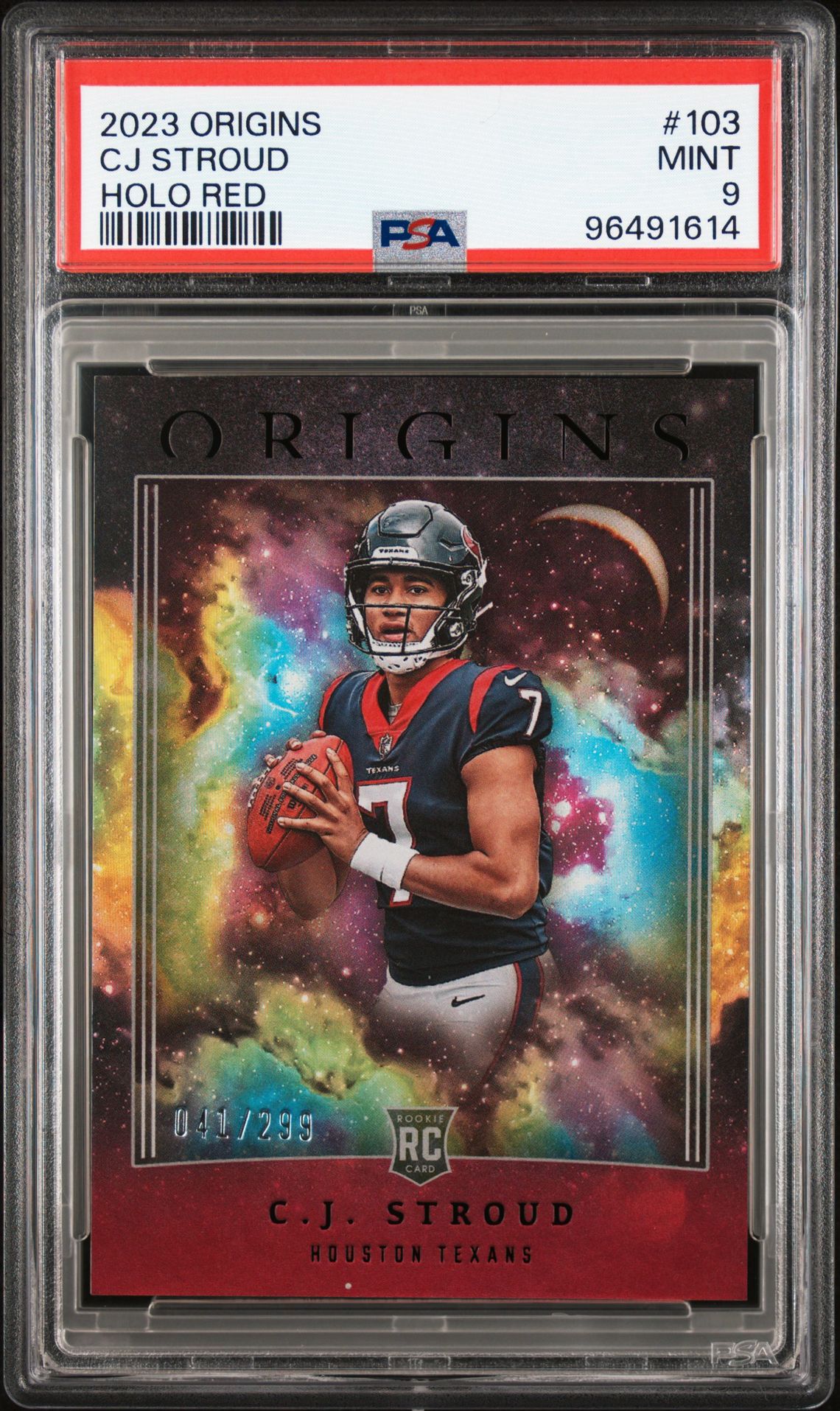 2023 Panini Origins Cj Stroud #103 (Holo Red) Mint 9 front