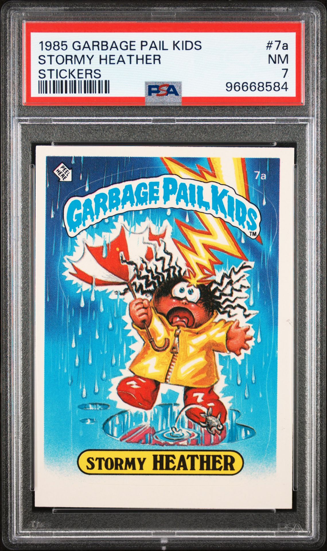 1985 Topps Garbage Pail Kids Series 1 STICKERS #7A Stormy Heather front