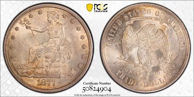 1877-CC T$1 MS62