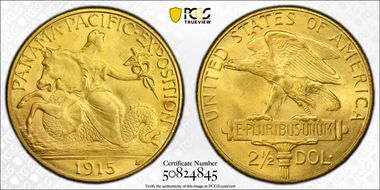 1915-S $2.50 Panama-Pacific MS67
