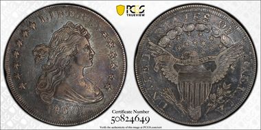1800 $1 BB-194, Dotted Date AU50