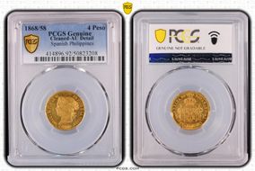 1868/58 4 Peso KM-144 N1