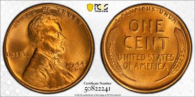 1944-D 1C MS68RD