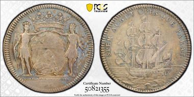 (1723) AR Jeton Betts-113, Co. of the Indies VF35