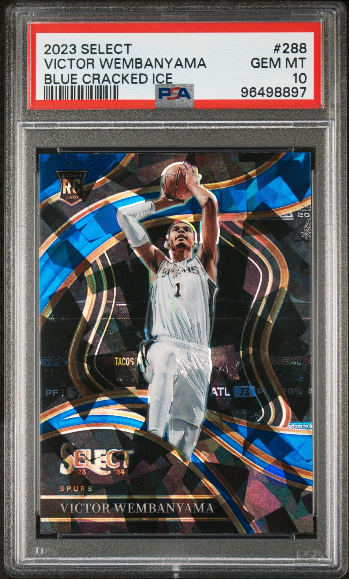 2023 Select Select Bluecrackedice Pa Cracked Ice #288 Victor Wembanyama front