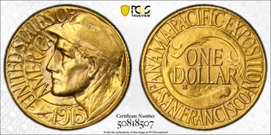 1915-S G$1 Panama-Pacific MS63