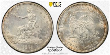 1874-CC T$1 MS62