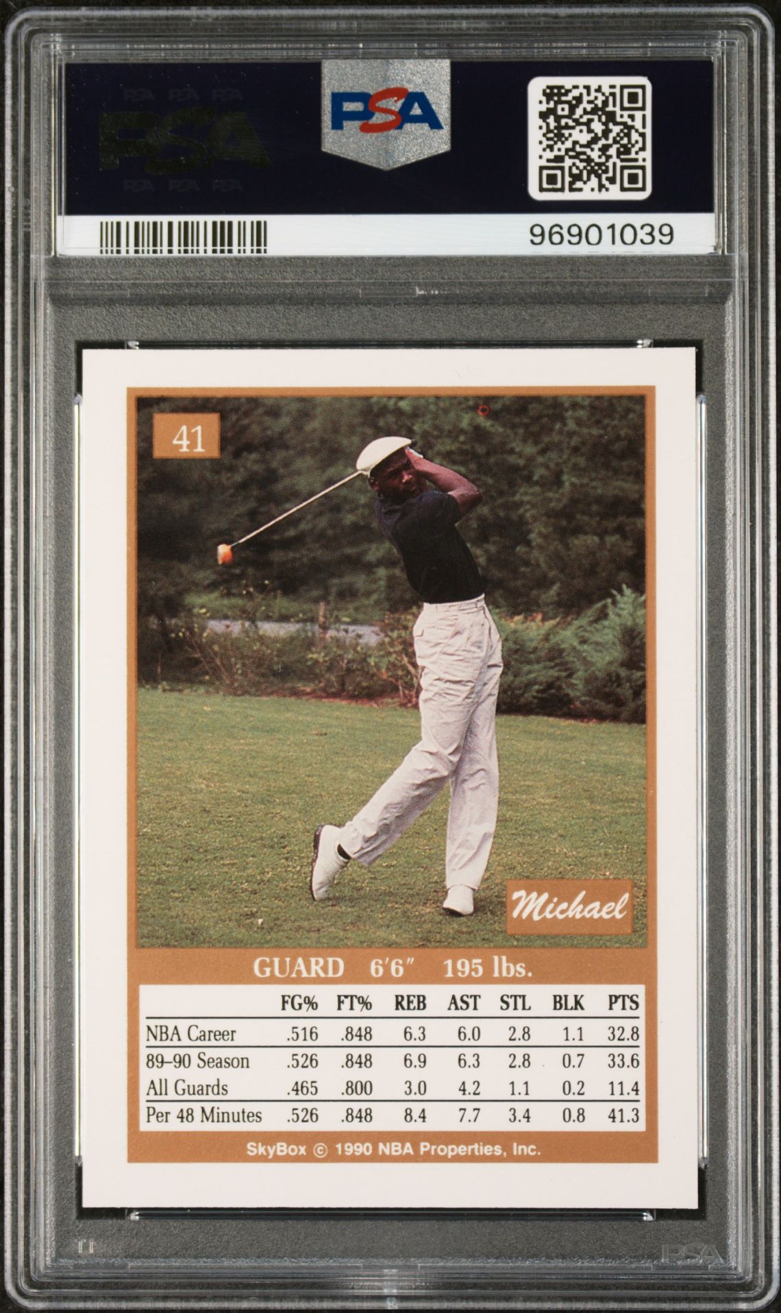 1990 Skybox Michael Jordan #41 Nm 7 back