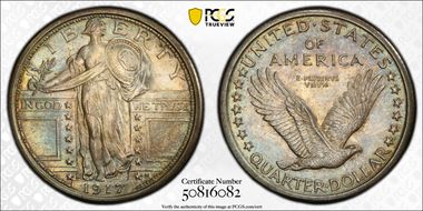 1917-S 25C Type 1 MS66FH