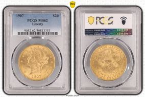 1907 $20 Liberty MS62