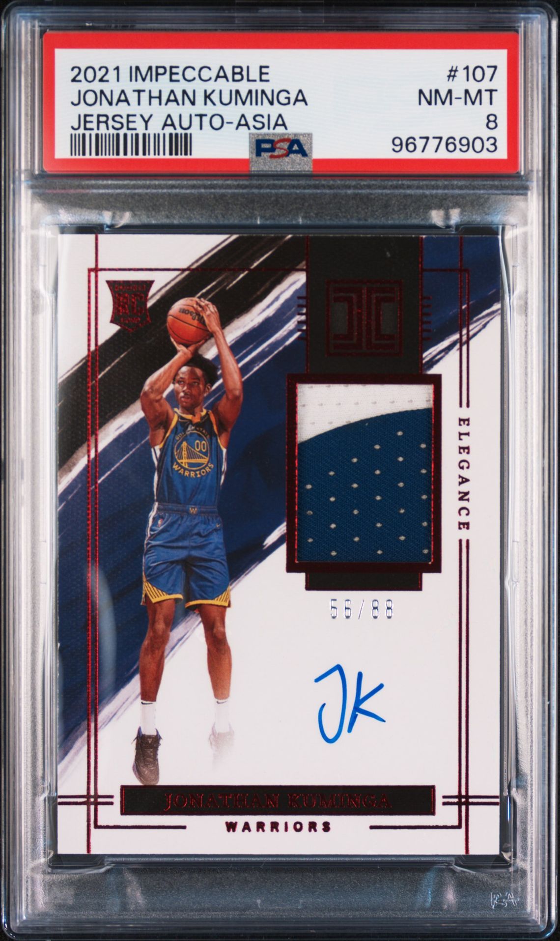 2021 Panini Panini Impeccable #107 Jonathan Kuminga front