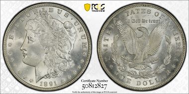 1891 $1 MS65