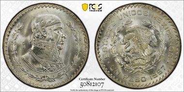 1957-Mo Peso KM-459 MS67