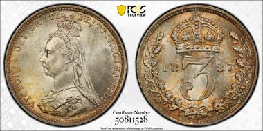 1887 3D S-3931 Jubilee Head MS65