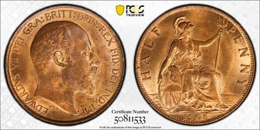 1908 1/2D S-3991 MS64RB