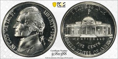 1942-P 5C Silver PR67