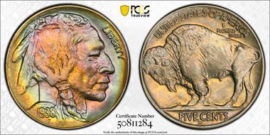 1938-D 5C Buffalo MS67